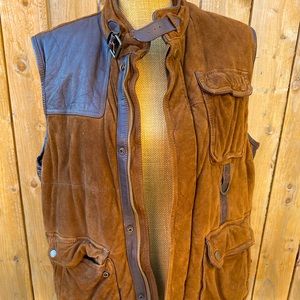 Suede and Leather Vest
